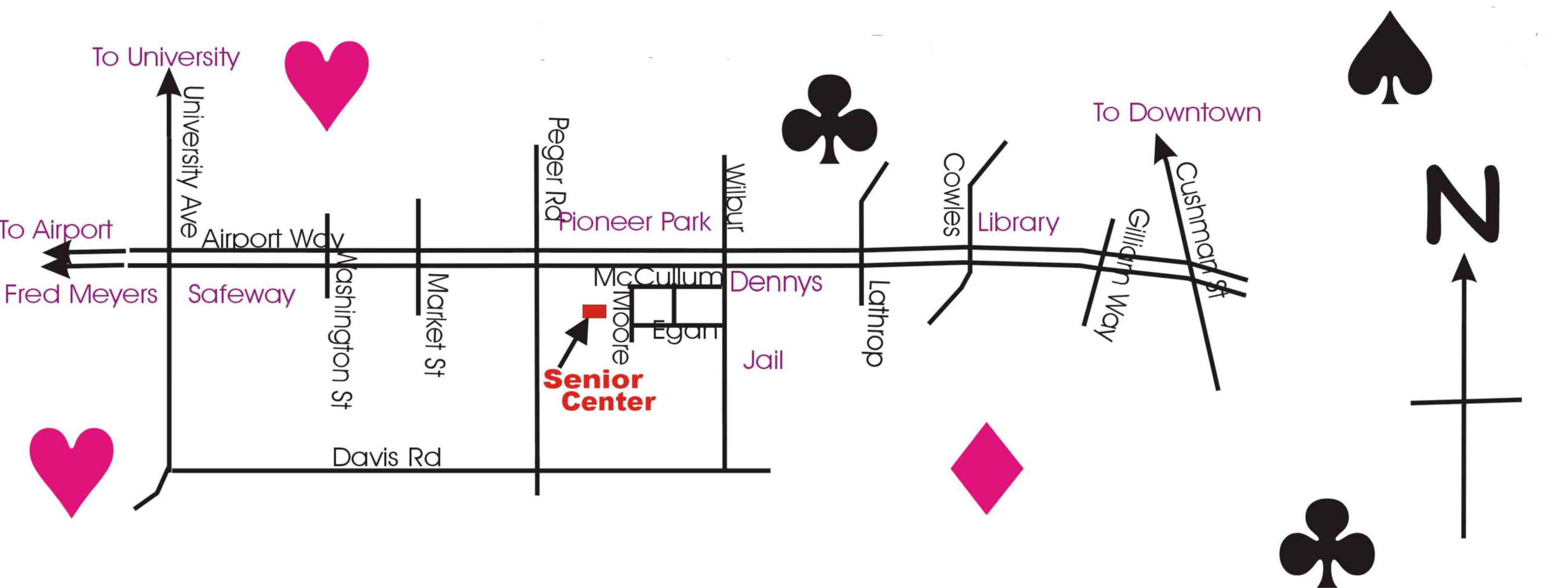 Map to Senior Center
